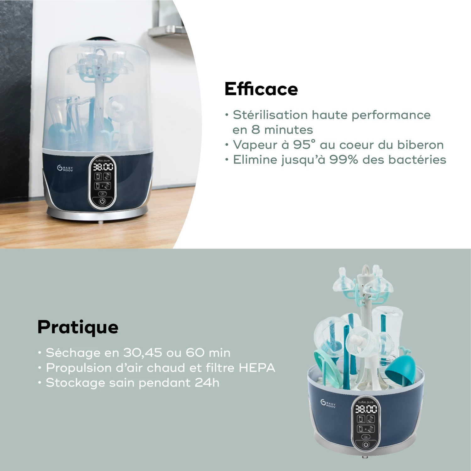 Stérilisateur Turbo Pure - Sèche-Biberons De Babymoov – Image 4