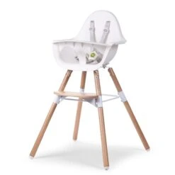 Chaise Haute Evolu 2 + Arceau Naturel/Blanc De Childhome