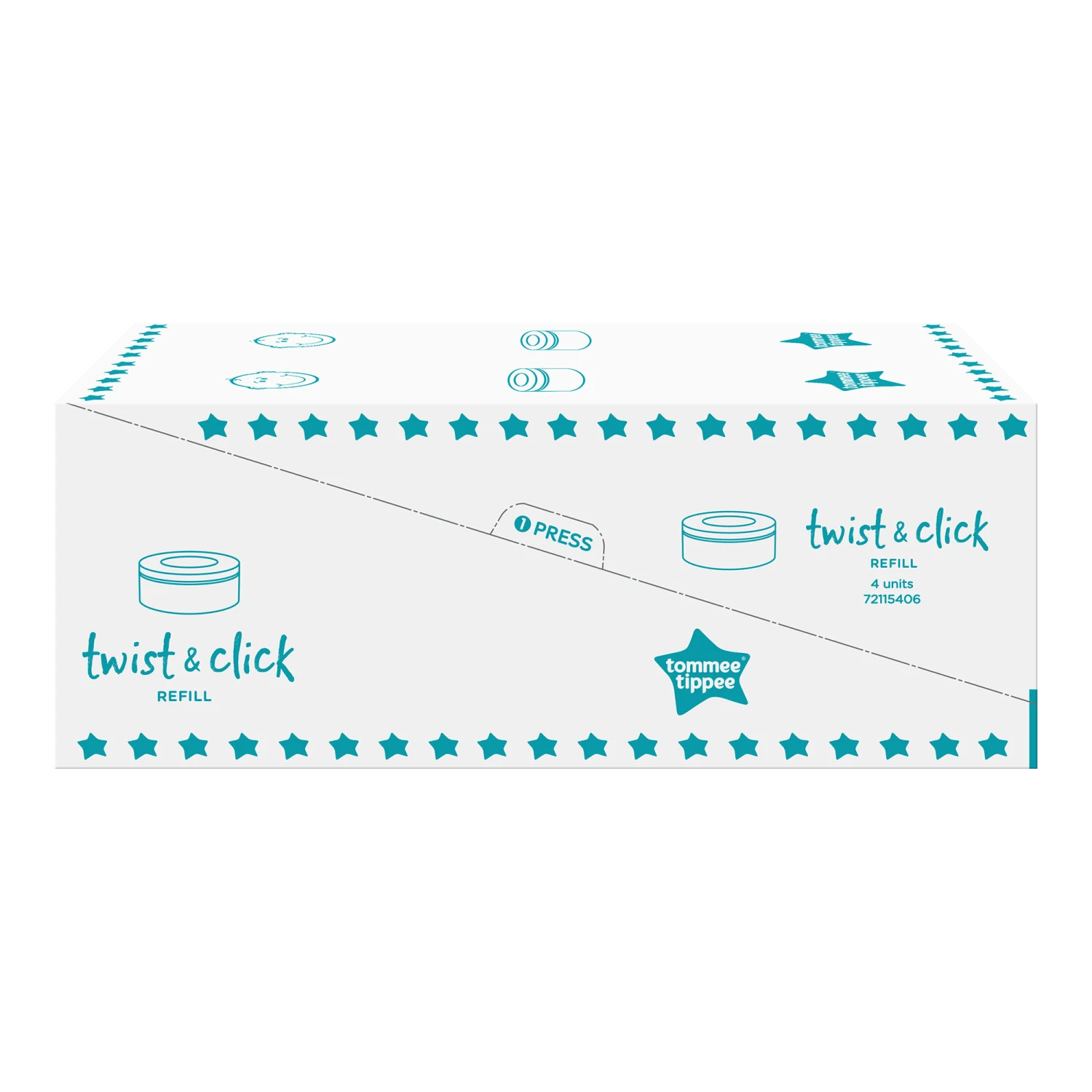 Recharge Twist & Click Avancée Avec GREENFILM Antibactérien X1 De Tommee Tippee – Image 3