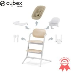 Chaise Haute Lemo 4-en-1 Sand White De CYBEX