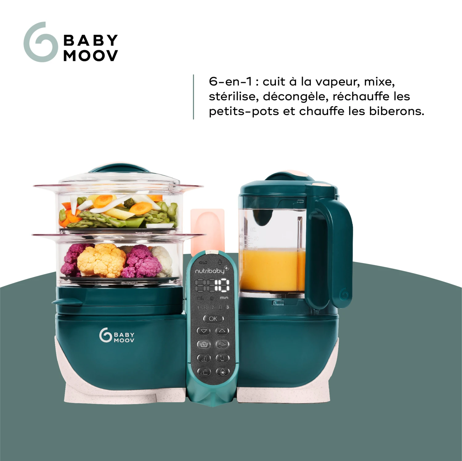 Nutribaby(+) Robot Multifonctions Bébé 6 En 1 Opal Green De Babymoov – Image 3